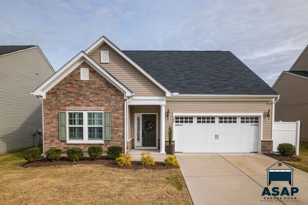 A residential garage in need of care